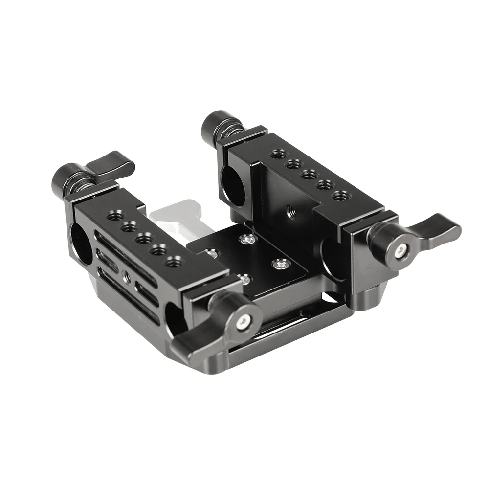 HDRIG быстросъемная V-образная Монтажная пластина аккумулятора с 15 мм двойным стержнем зажимные адаптеры для DSLR-камер Blackmagic URSA Mini DJI
