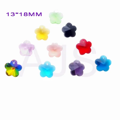 70pcs 13*18MM Flower 6744 Crystal Pendants Christmas Beads Jewelry Mermaid Necklace Chimes Chandelier DIY Earrings Free Shipping