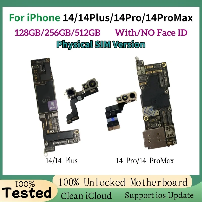 Tested Mainboard For iPhone 14 Pro Max 14 Plus Unlocked With/NO