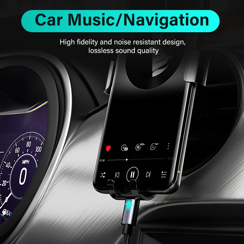 USB نوع C إلى 3.5 مللي متر TRRS 4 القطب كابل مساعد آيفون 15 برو ماكس باد شاومي سماعة هيئة التصنيع العسكري سيارة HIFI 1 متر 2 متر 3 متر 3.5 مللي متر موصل الصوت