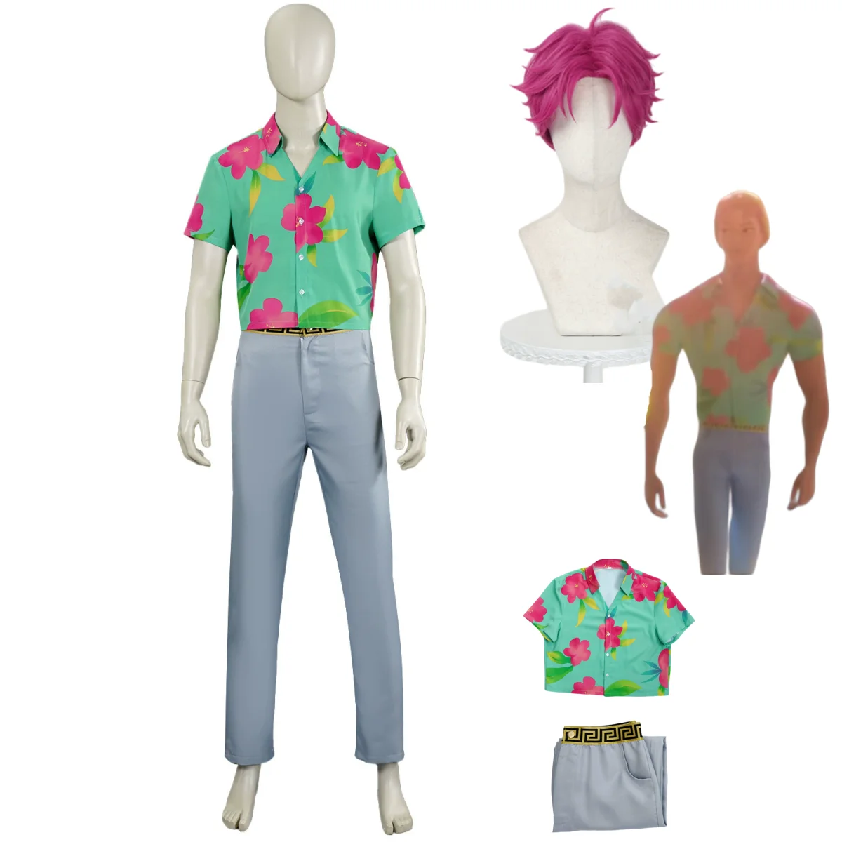 Película de Anime Saja Boys Abby disfraz de Cosplay para niños Soda Pop Group camisa con estampado verde traje superior peluca de concierto traje de Carnaval para hombre