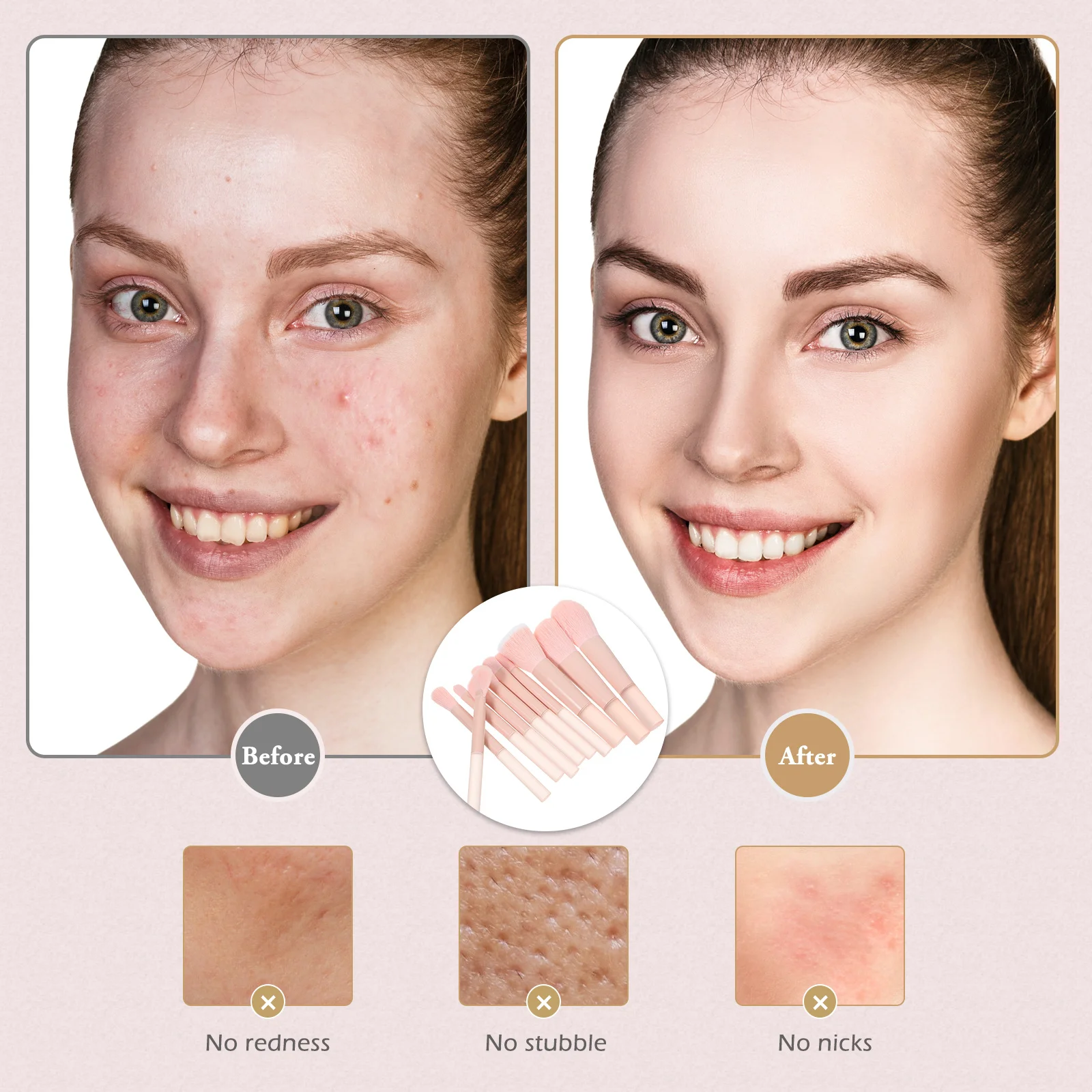 1 set 1 Set Makeup Brush Set Blush Eyeshadow Loose Powder Tools Travel Beauty Face Brushes Women Makeup Supplies