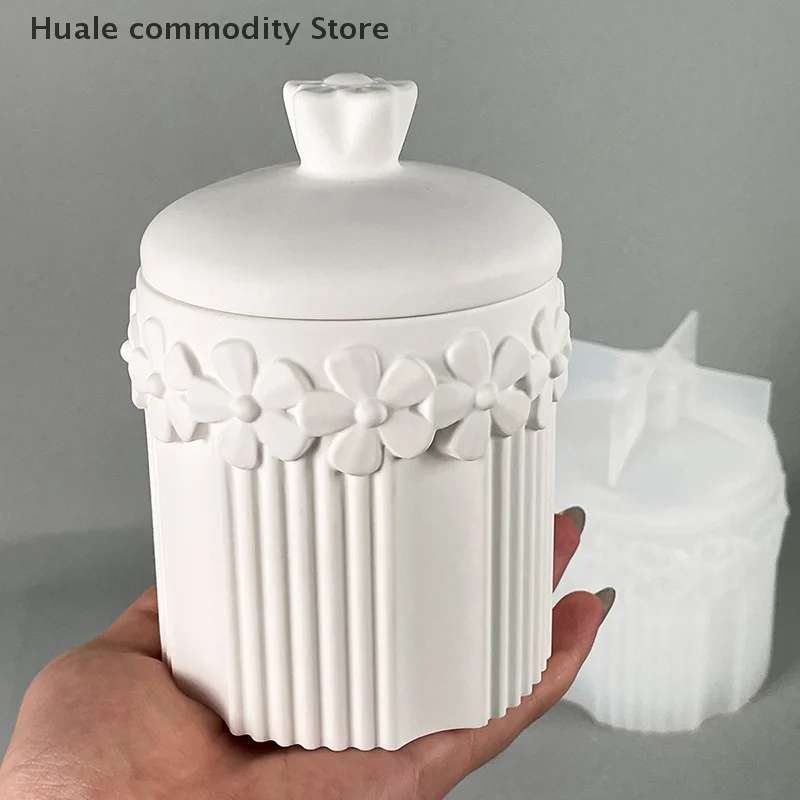 

Stripe Flower Pot Silicone Mold DIY Flower Storage Box Craft Making Plaster Resin Flower Pot Casting Molds Home Decor Supplies