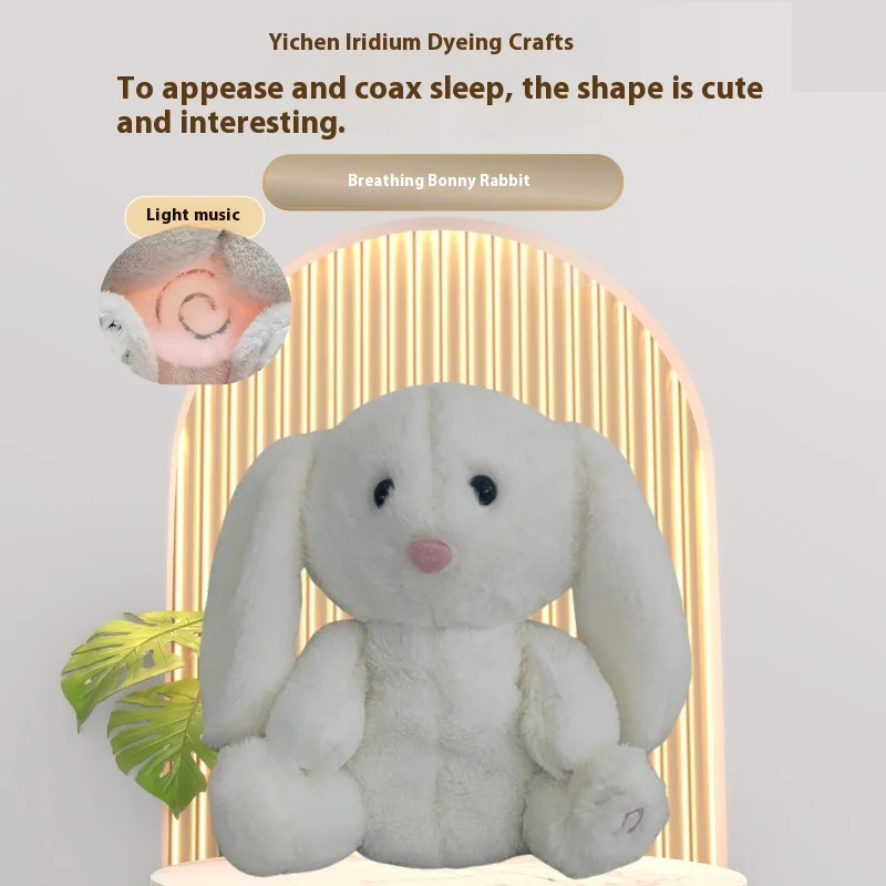 Soothe Breathing Koala Newborn Baby Sound And Light Soothing Doll Sleep Device Early Education Story Machine Music Toy Gift