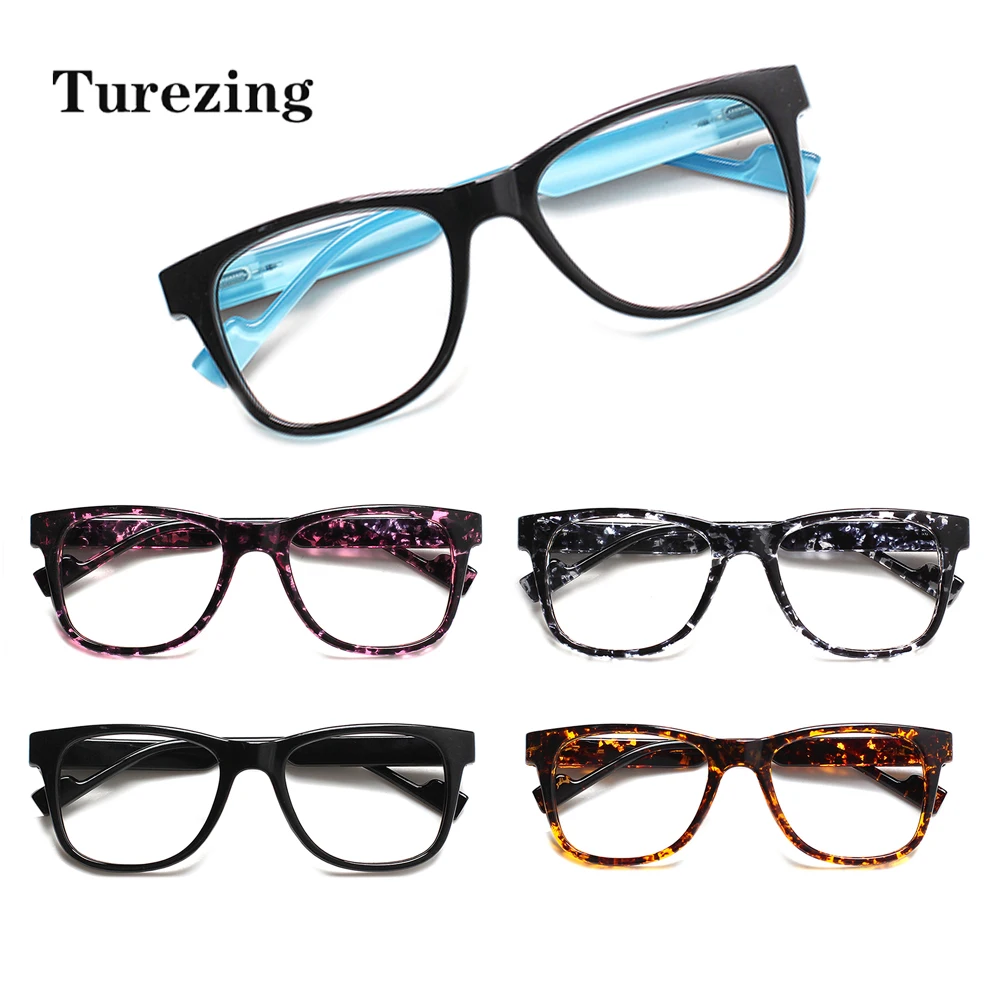 

Turezing Rectangular Reading Glasses for Women Fashion Anti-Blue Light Metal Hinge HD Computer Work Prescription Eyewear for Men