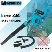 Brushless Leaf Blower Cordless Electric Air Blower Vacuum Cleaner 6 Speed Up to 180MPH (No Battery)  for Makita 18V Battery