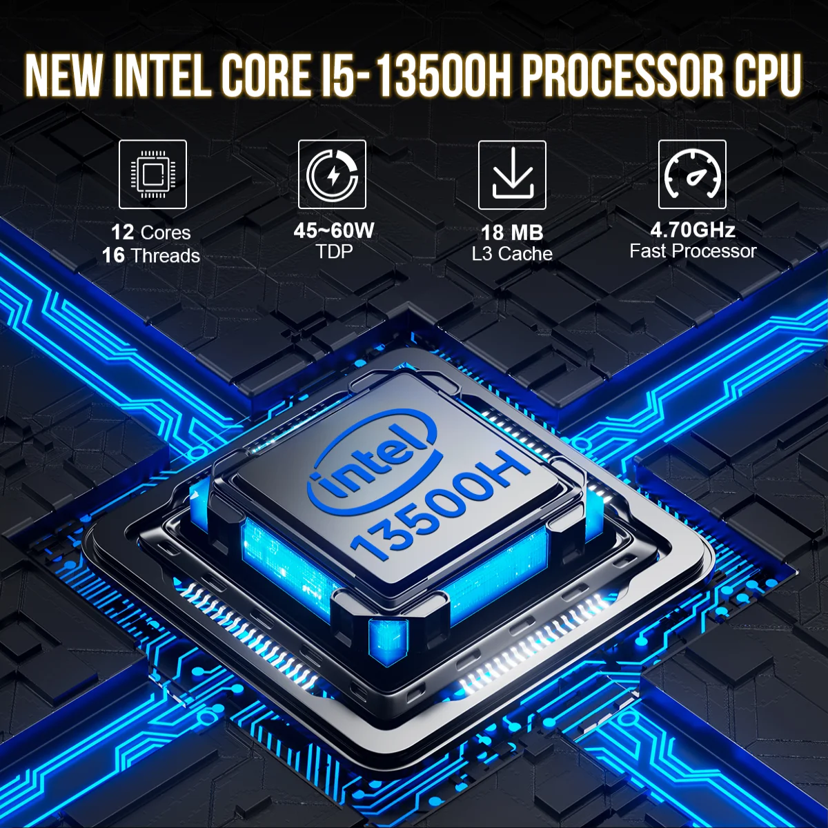 GMKtec NucBox K7 Intel 13th Core i5 13500H DDR5 16+512 ГБ/32+1 ТБ Мини-ПК Window 11 Pro PCIe4.0 M.2 SSD USB4.0 Настольный компьютер