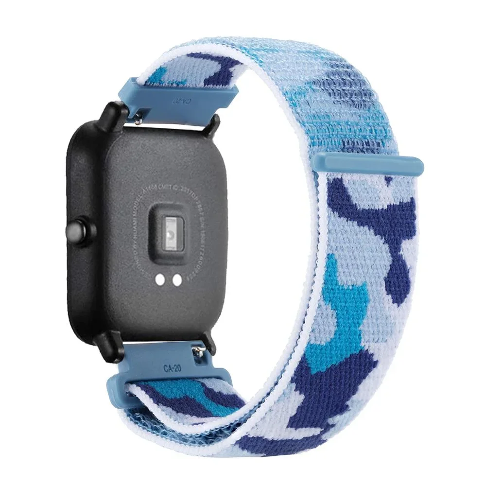 20mm 22mm Nylon Loop Band for Amazfit GTS 4/3 Mini/GTR 4 3 Pro Huawei Watch 4/3/GT4 5 Pro Camouflage Strap Samsung Watch 7/6/5/4