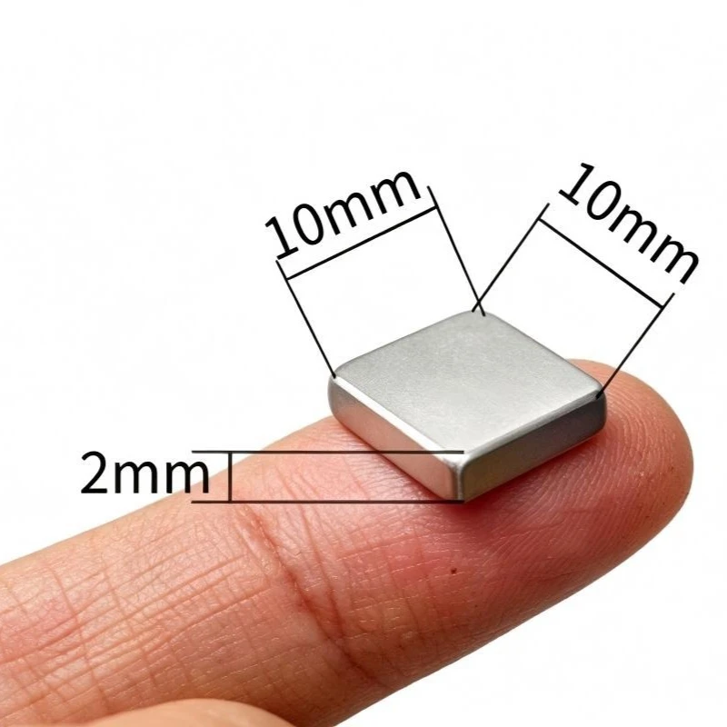 N35 Super Strong Neodymium Magnet 10X10X2mm Square Block Rare Earth NdFeB Magnets 20‑500Pcs For DIY Projects Handmade Hardware