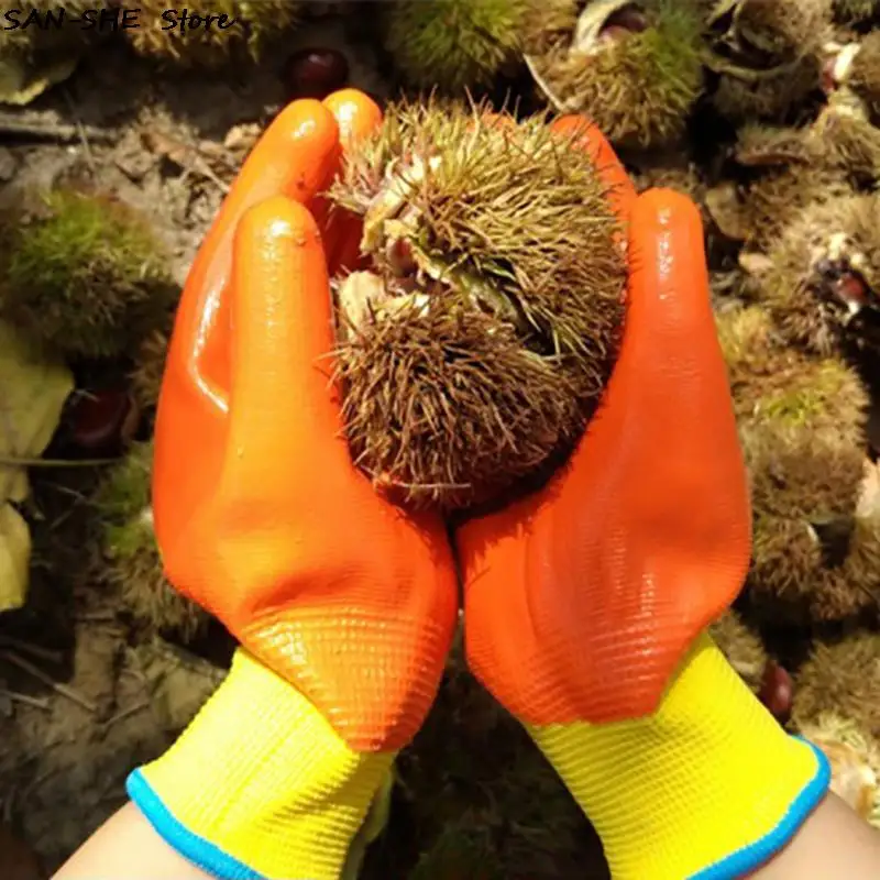 Kids Children Protective Gloves Durable Waterproof Garden Anti Bite Cut Collect Seashells Protector Planting Work Gadget 4
