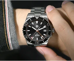 San Martin 39mm Diver GMT Watch Enamel Dial NH34 Stainless Steel Luxury Men Watch Automatic Mechanical Sapphire Luminous SN0136