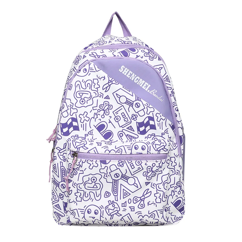 Mochila escolar de estilo coreano para hombre y mujer, bolsa de viaje con diseño de grafiti, para adolescentes, para ordenador portátil