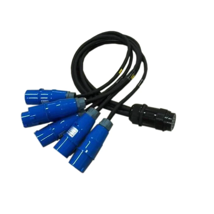 

6 way 19pin socapex breakout cable to 16A plug connectors socapex split cable