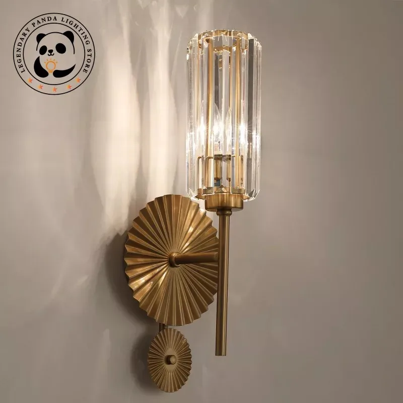 Imagem -03 - Postmodern Luxo Cristal Led Lâmpadas de Parede Sala de Estar e Decoração do Quarto Art Sconces tv Backgound High-end Luzes de Parede