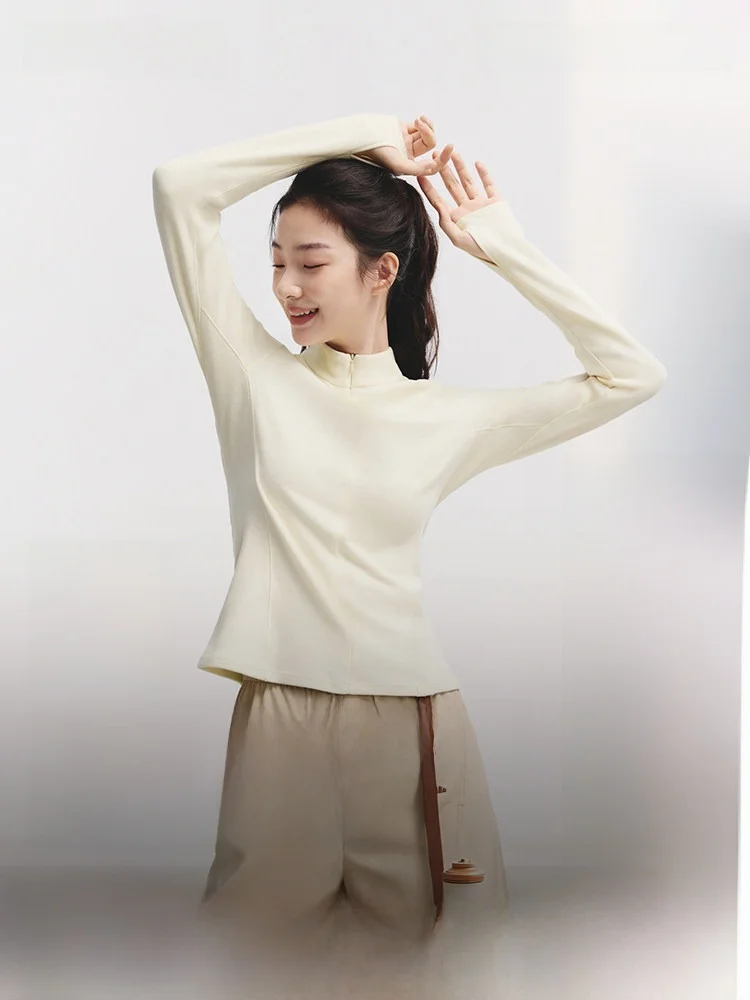 

Women's Fce Long Sve T-irt f Zip Base Layer irt Outdoor Comfortable Breathable Anti-UV Lightweight Anti-static