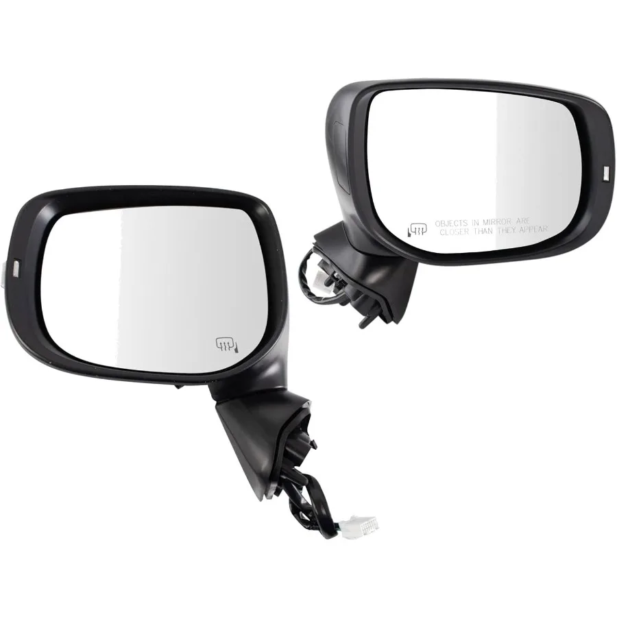 

Комплект зеркал со стороны водителя и пассажира с силовым сигналом поворота с подогревом гладкой черной отделкой, предназначенной для повышенной видимости