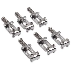 6 Pieces Electric Guitars Tremolo Bridge Saddle System Spare Parts String Instrument Maintenance Accessory for Musical