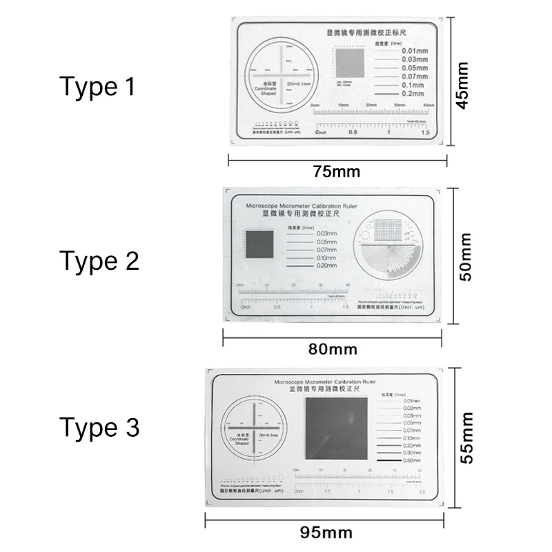 Microscope Micrometer Calibration Ruler PET Grid Net Micrometer Cross Line Scale Measuring Round Shaped Coordinate Measurement