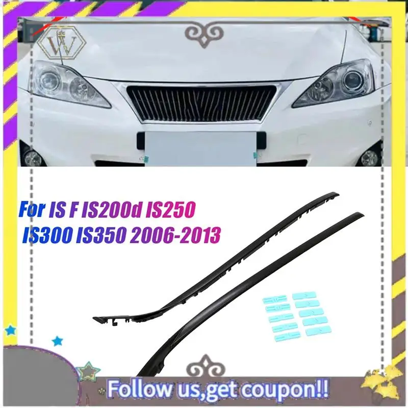 L38A-1Pair Windshield Pillar Molding With Clips Kit For Lexus Is IS200D IS250 IS300 IS350 2006-2013 75552-53020 75551-53020