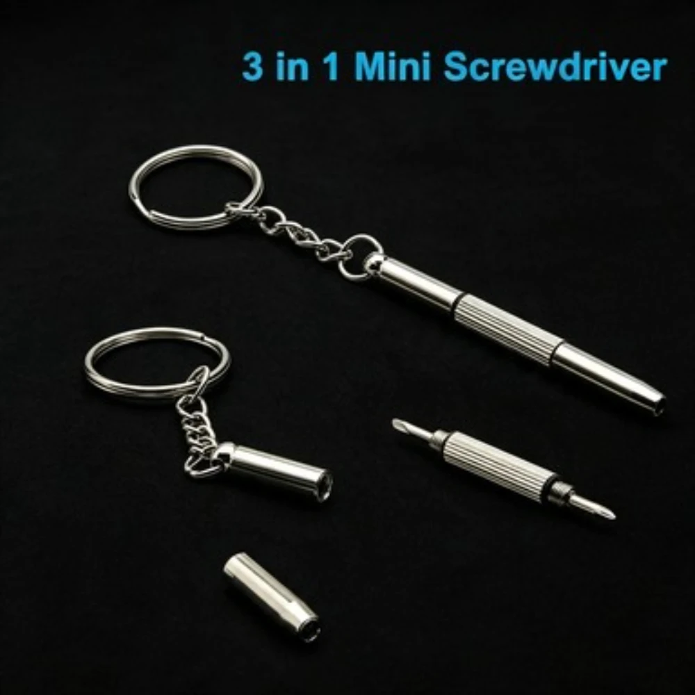 1PCS Mini 3 in1 Screwdriver Eyeglass Optical Eye Glasses Portable Spectacles Watch Repair Kit Practical Household Hand Tool