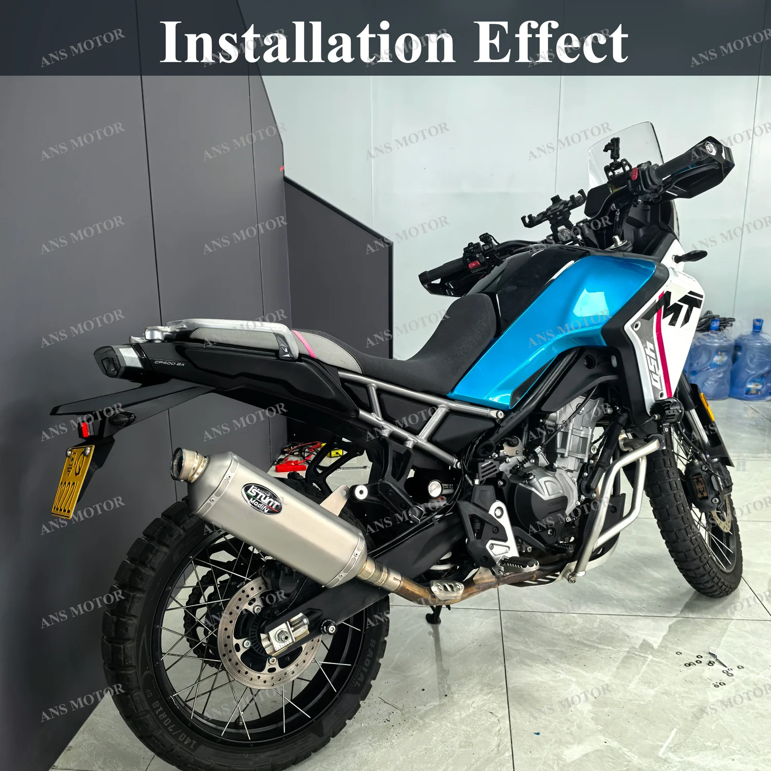Slip On For CFMOTO 450MT 2024 Motorcycle Exhaust Tail Pipe Muffler With DB Killer Modify 450MT Exhaust Escape Moto Titanium