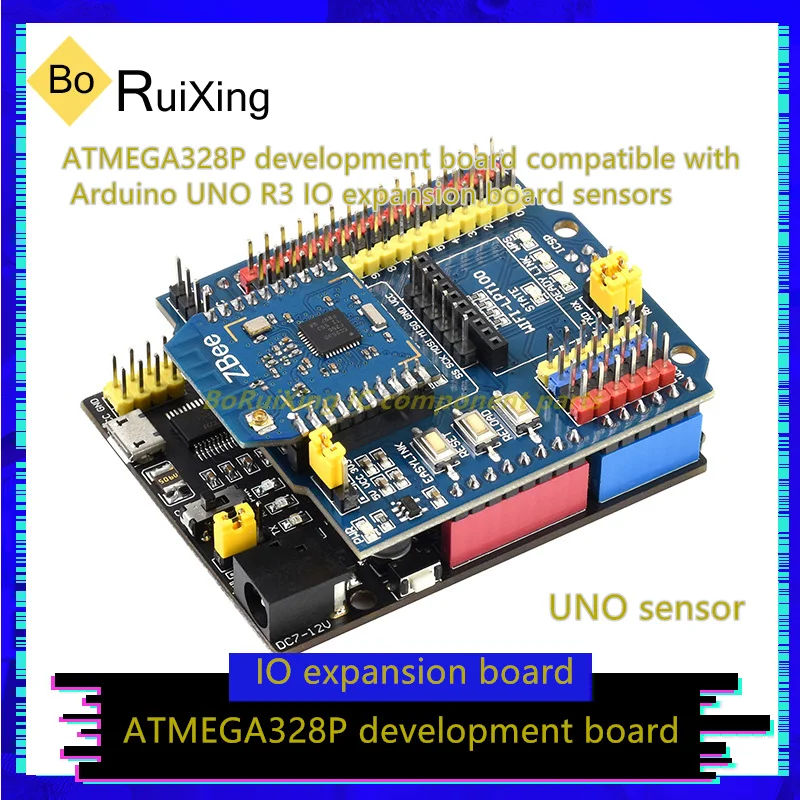 

1PCS/LOT RS PLUS ATMEGA328P Development Board Compatible With Arduino UNO R3 IO Expansion Board