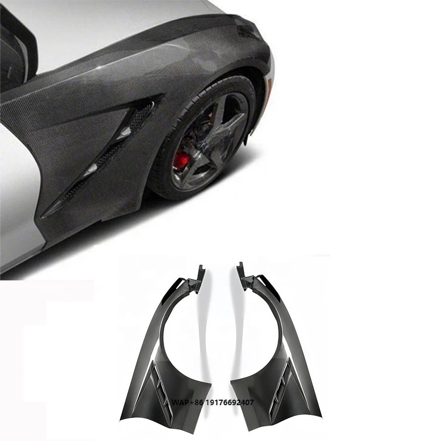 Carbon Fiber Front Fender for  Corvette C7 Z06 2014-2019 New Front Bumper Side Fender Flare Mudguard Car Bodykit