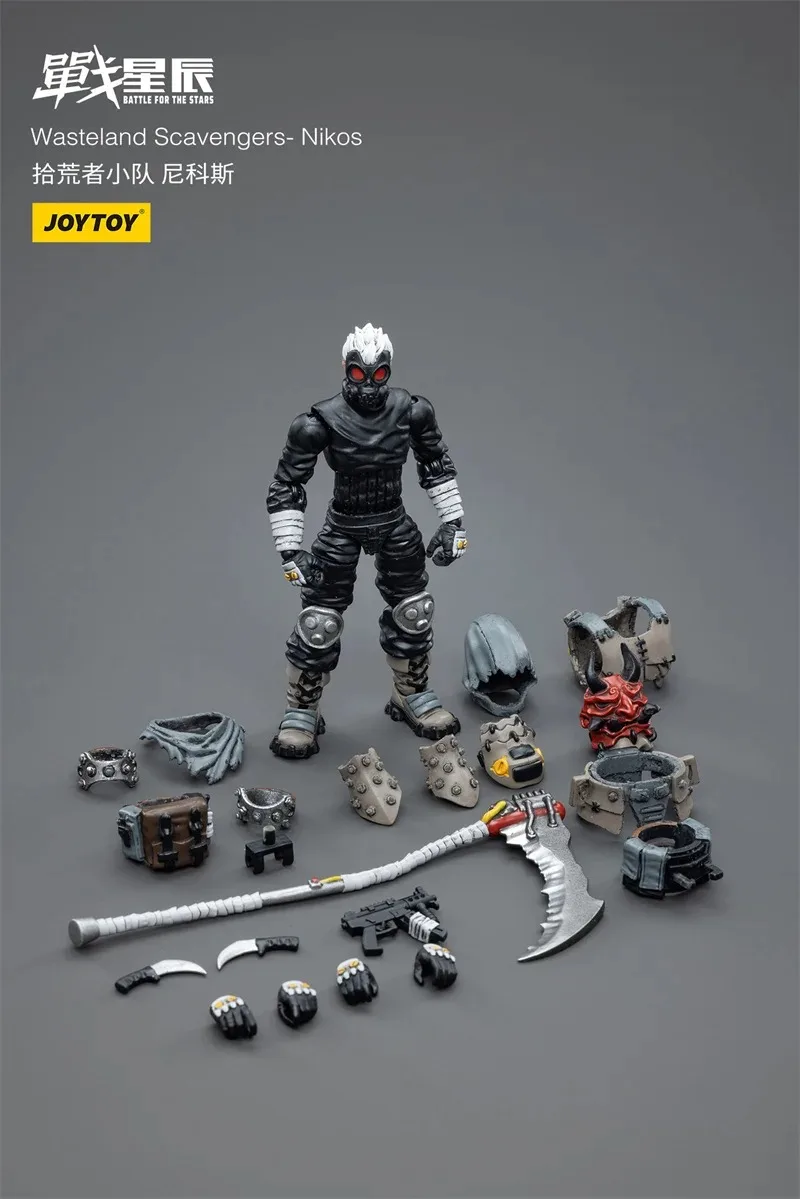 Joytoy 1/18  Action Figure Scale Wasteland Scavengers- Simeon Spud Lendal Nikos 3.75inch