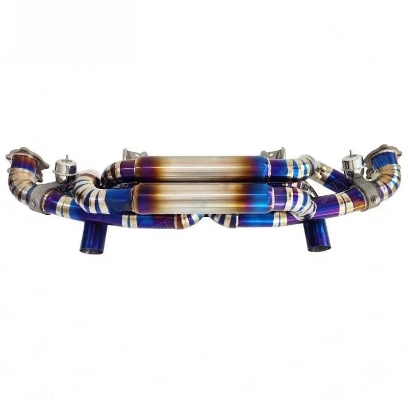 Titanium Alloy Mid & Tail Exhaust Pipe With Exhaust Manifold & Heat Shield Fit For 2020+ 718 Car Modification Parts