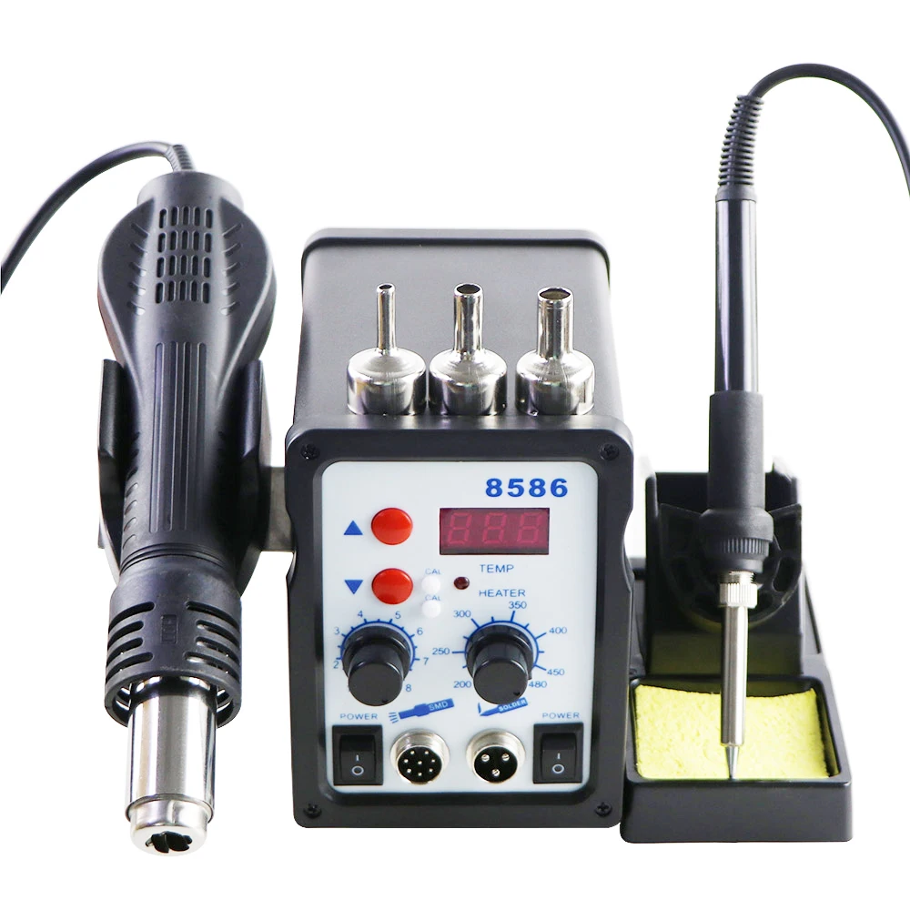 2 In 1 Soldering Station 8586 Digital Display Hot Air Gun Soldering And Rework Station For Cell-Phone Welding Repair Tools