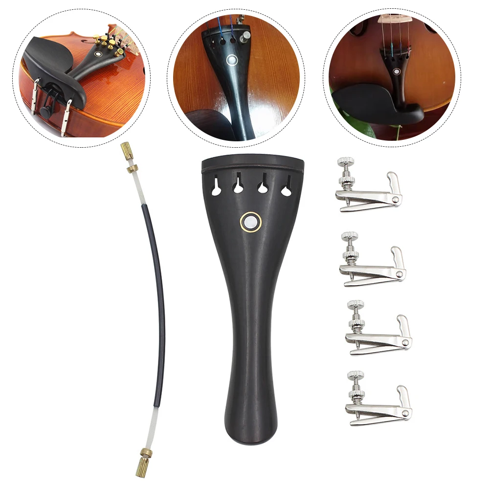 

1Set Ebony Violin Accessories Kit Durable Fine Tuning String Peg Instrument Supplies Violin Parts Instrument Supplies
