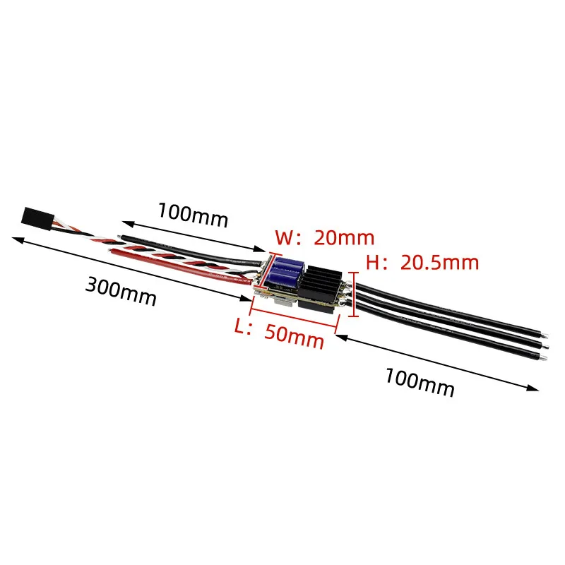 Controlador de velocidad eléctrico sin escobillas SQESC 28120 2-8S Lipo BLHeli_32 AM32 compatible con frecuencia PWM de 128KHz para Dron de carreras con visión en primera persona