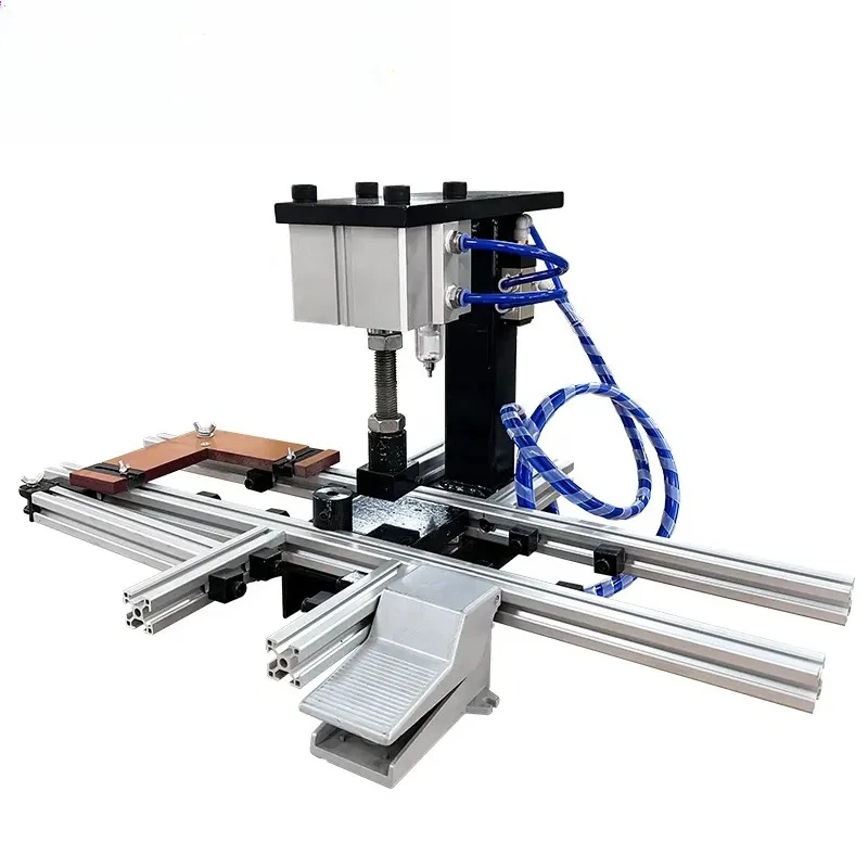 

Pneumatic simple hinge press serrated hook woodworking machinery photo frame back plate hinge stamping equipment