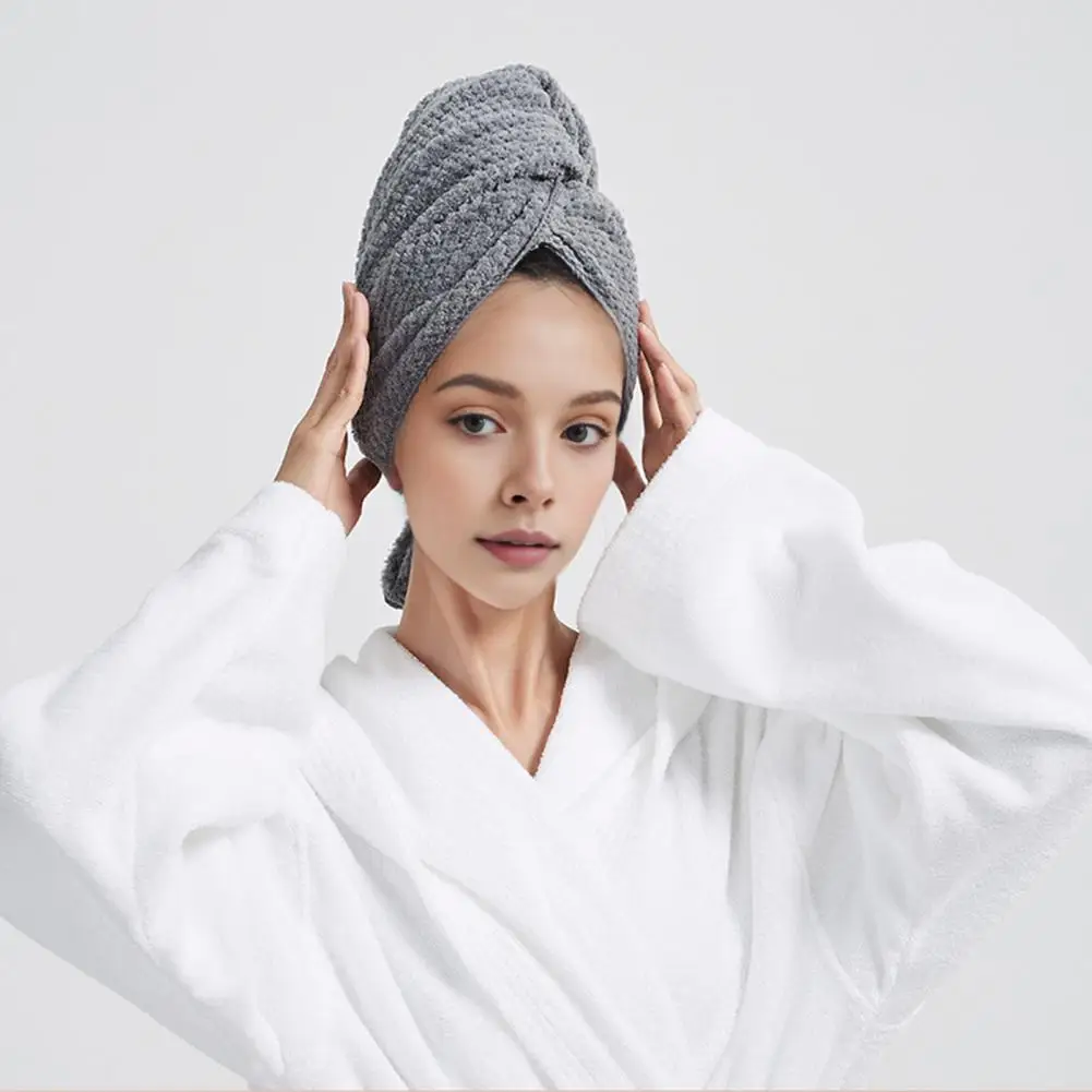 Drying Head Wrap Super Absorbent Hair Drying Hat for Quick Drying Frizz Lightweight Comfort Thickened Cap for Home Travel Use