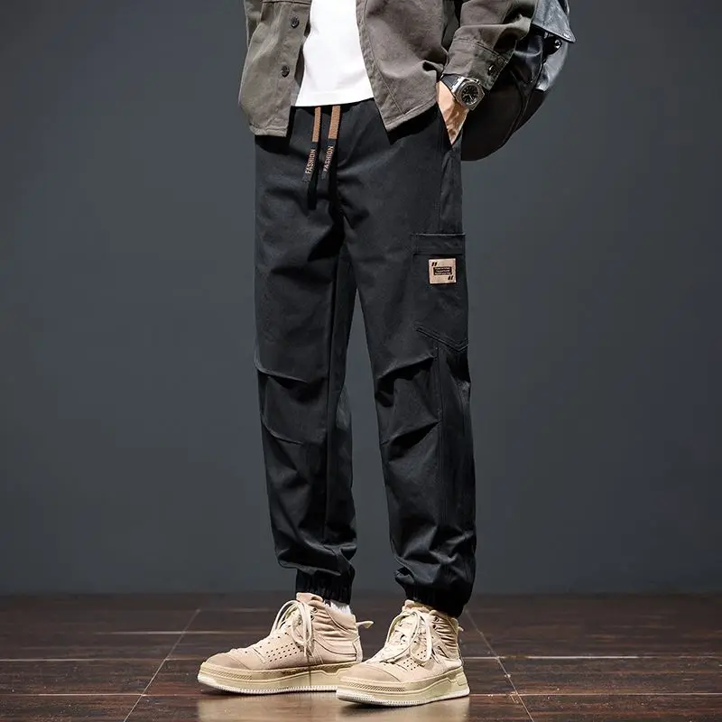 

Бегуны, осенне-зимние брюки-карго-карандаш для мужчин, высококачественные нейлоновые брюки в корейском стиле Y2k, винтажная мешковатая техническая одежда, мужские брюки в стиле эмо