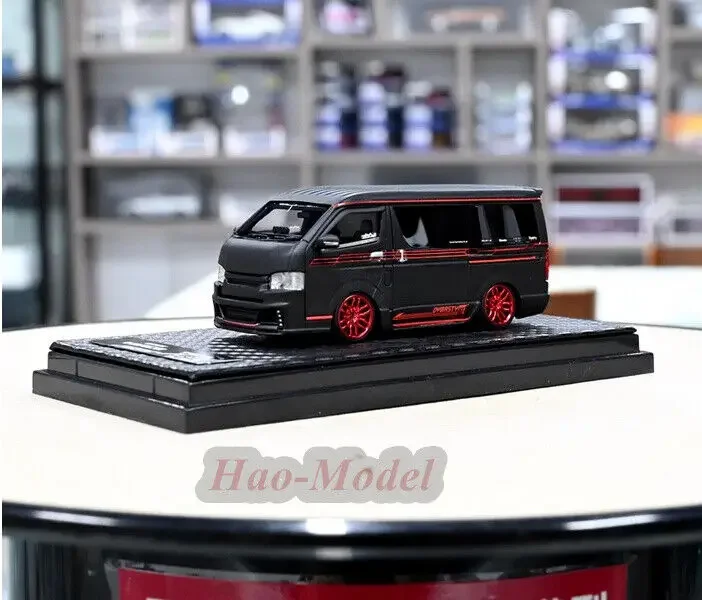 1/64 For Hiace 404 MPV Van Car Model Limited Resin Diecast Simulation Toys Boys Birthday Gifts Hobby Display Ornaments Black