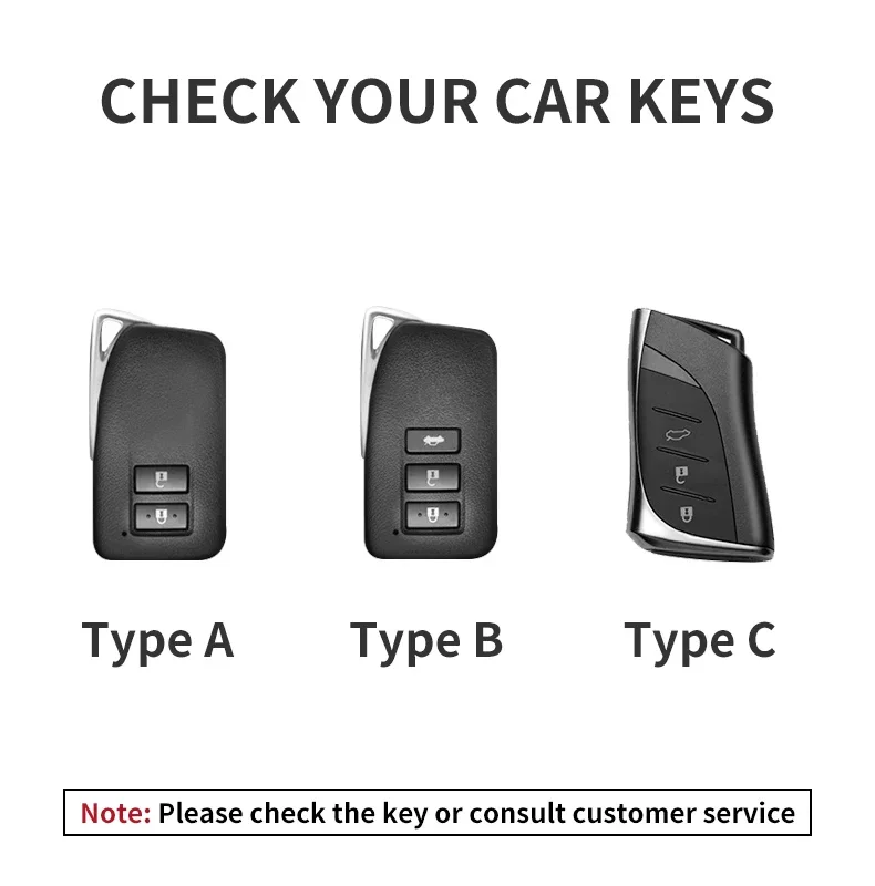 For Lexus NX IS RX ES GX LX LS UX GS 200 260 300 350 NX200 RX350 ES300 3 Button Smart Remote Car Key Case Cover Fob Accessories