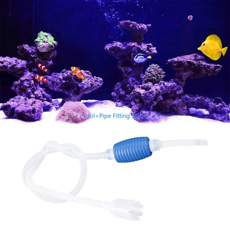 F92B trocador água aquário Siphon peixe para cascalho tanques pó pó com mangueira água para peixes Betta