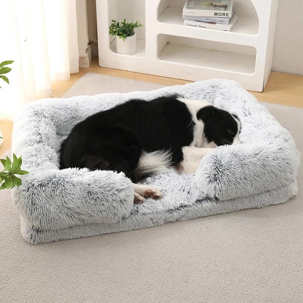 

Multi-Color Square Dog Bed Removable and Washable Winter Warm Cat Kennel Dog Sleeping Bed Sofa Nido de peluche para mascotas