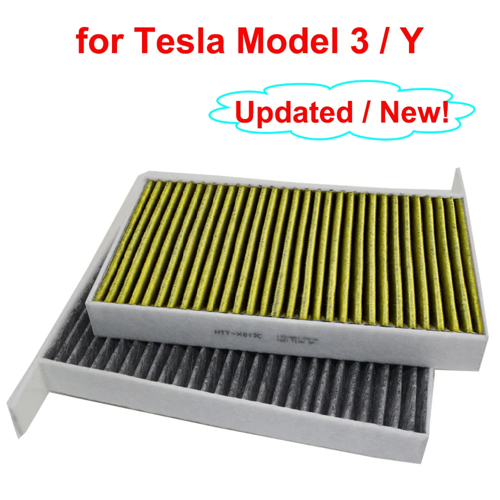 for Tesla Model 3 Y Air Cabin Filter Conditioner with Activated Carbon Replacement Cabin Air Conditioning Car Accessories ModelY