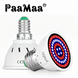 Żarówka LED z pełnym spektrum E27 E14 GU10 MR16 220V szklarniowa lampa hydroponiczna oświetlenie do uprawy do roślina doniczkowa lampa w kształcie kwiatka fito