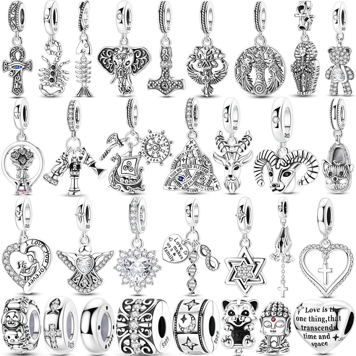 

Горячая новинка 2026: Подвеска-шарм из стерлингового серебра 925 пробы с цирконами CZ, «Древо жизни: Вечная любовь», для оригинальных браслетов, DIY украшения, подарок