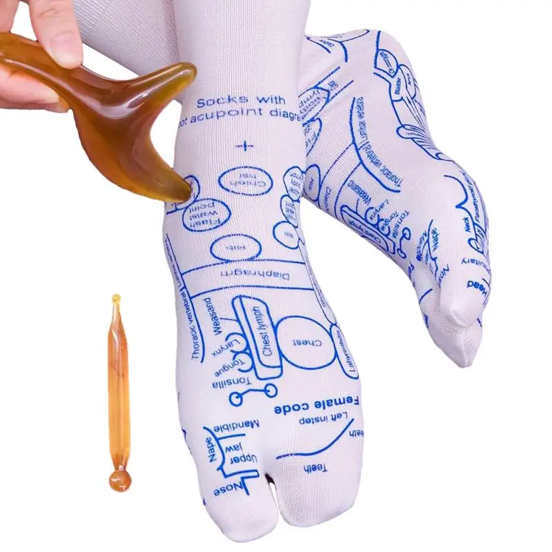 1 pair Massage Relieve Tired Feet Socks Acupressure Foot Massager Reflexology Socks Foot Point Tool Physiotherapy Sock