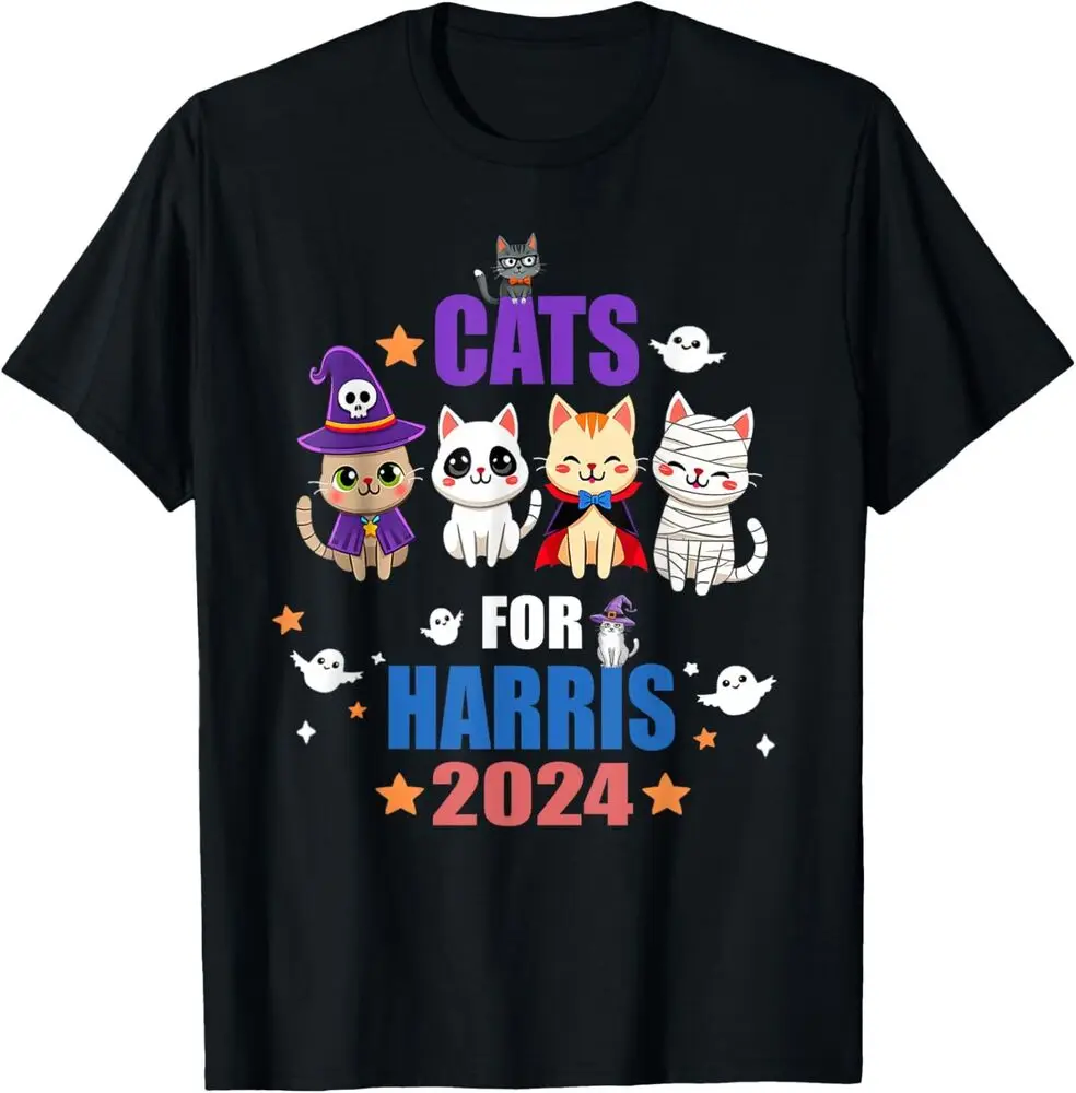 Cats for Harris 2024 Election Day Halloween Kamala Harris T-Shirt