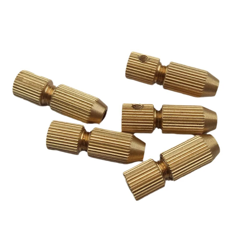 다중 유형 미니 드릴 콜레트 척 2.0mm 샤프트 구멍 황동 모터 샤프트 클램프 황동 척 어댑터 전동 공구 액세서리