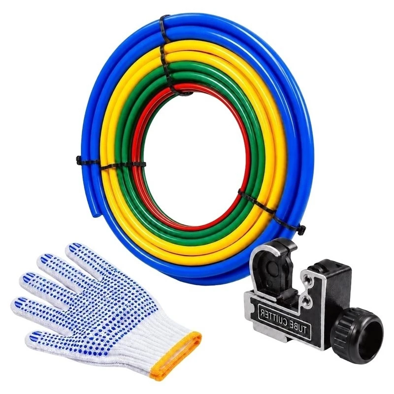 T19C 4M Conditioning Copper Tubing Pipe Extension Kit, 4 Sizes With Built-In Bending Strip & 1/8-1-1/8 Inch Mini Cutter