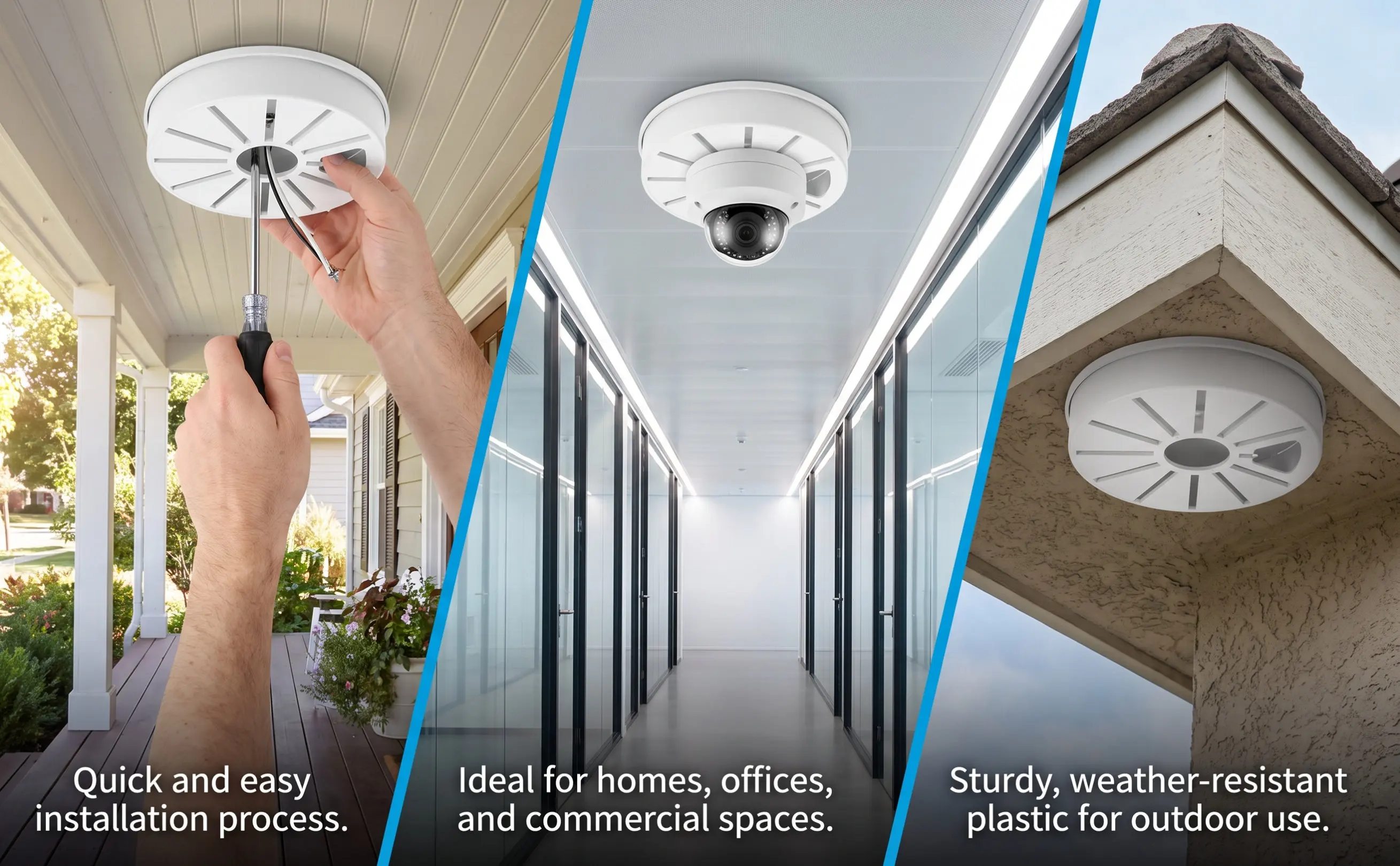 Security Camera Junction Box Sleek Ceiling Mount Wire Cover for Dome Camera Cable Management Junction Box Cover