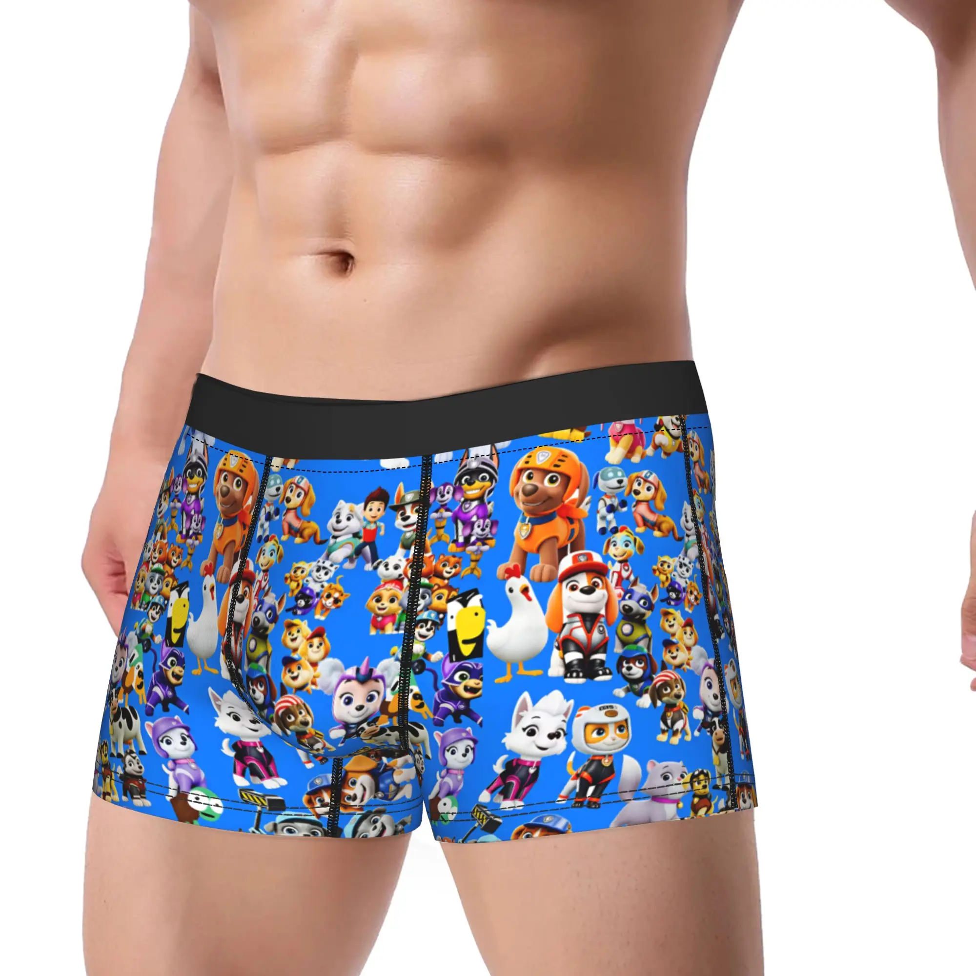 Paw Dogs All Characters Art Underwear  Custom DIY Trunk Trenky Man Panties Funny Shorts Briefs Gift Idea