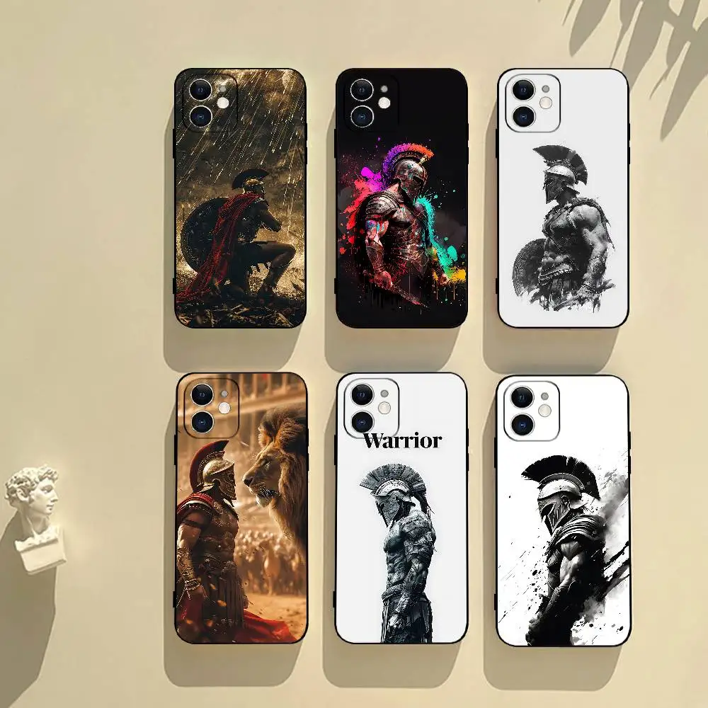 

Cool Spartan Phone Case Black Phone Case For IPhone 17/16/15/13/14 Pro Max/ 11Plus/X/Xr/Xs Max 13mini