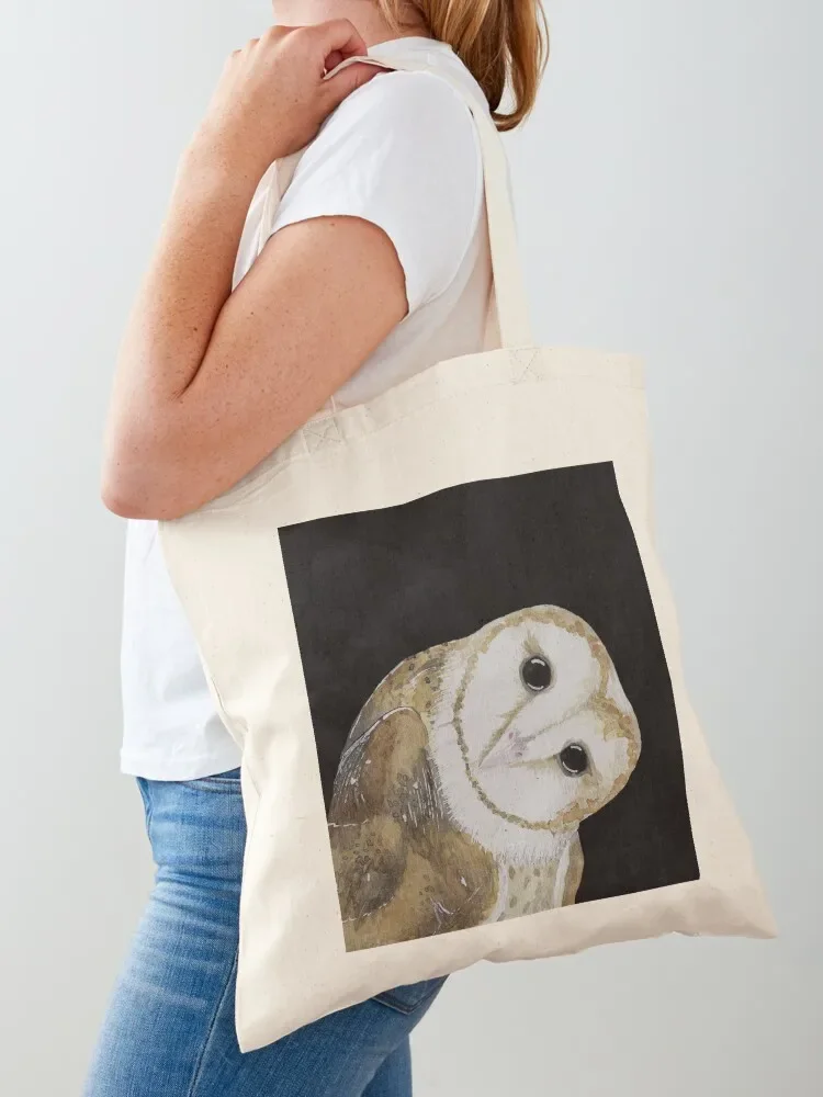 Curious Barn Owl Tote Bag cloth bag woman university shopper bag reusable shopping bags